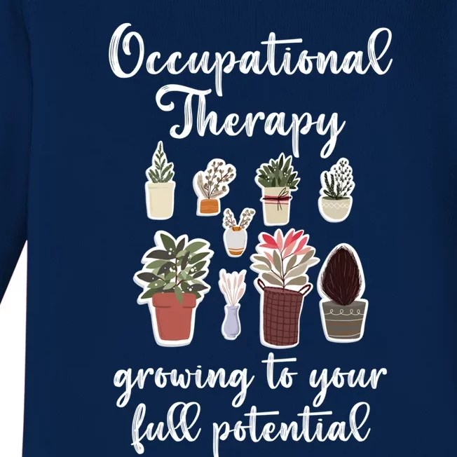 Occupational Therapy Pediatric Therapist Ot Month Cute Gift Baby Long Sleeve Bodysuit