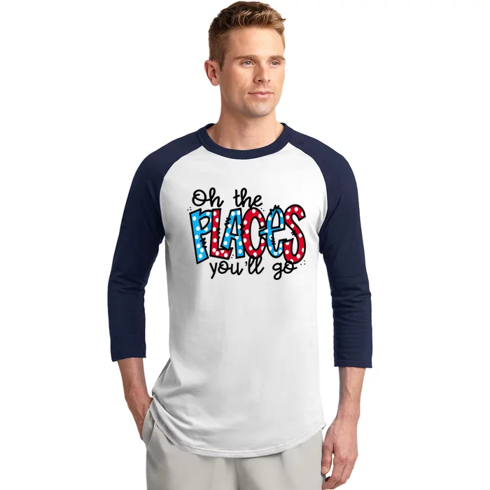 Oh The Places You Will Go Read Educate School Baseball Sleeve Shirt