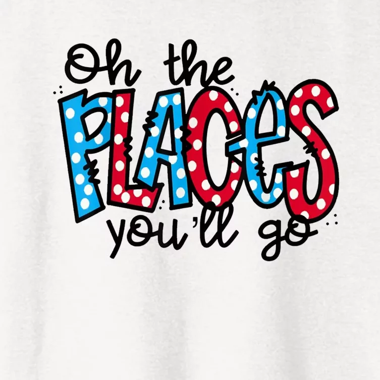 Oh The Places You Will Go Read Educate School Women's Crop Top Tee