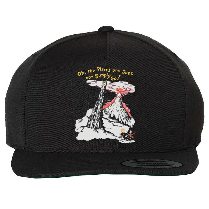 Oh The Places One Does Not Simply Go! Wool Snapback Cap