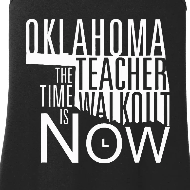 Oklahoma Teacher Protest Ladies Essential Tank