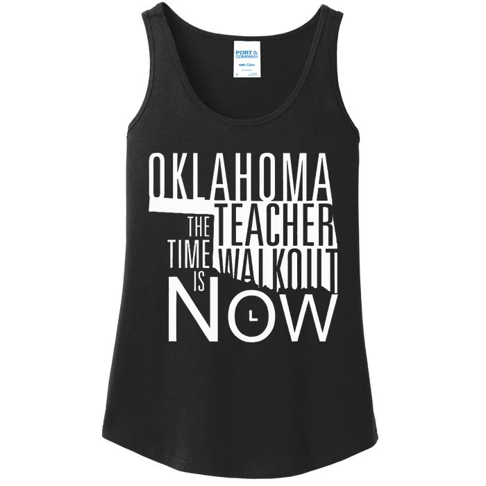 Oklahoma Teacher Protest Ladies Essential Tank