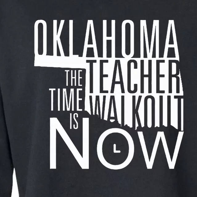 Oklahoma Teacher Protest Cropped Pullover Crew