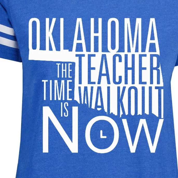 Oklahoma Teacher Protest Enza Ladies Jersey Football T-Shirt