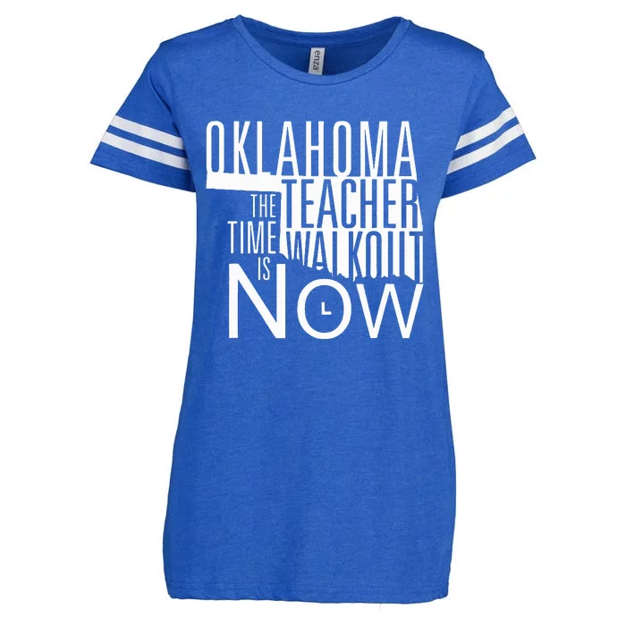 Oklahoma Teacher Protest Enza Ladies Jersey Football T-Shirt