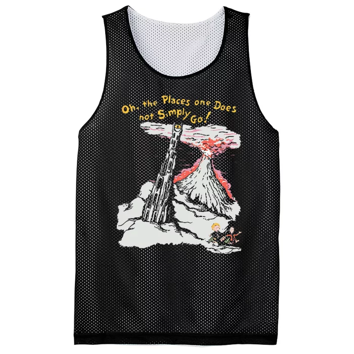 Oh The Places One Does Not Simply Go Mesh Reversible Basketball Jersey Tank