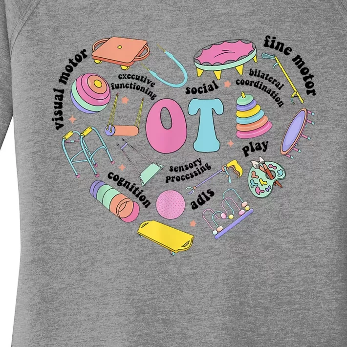 Occupational Therapy Pediatric Therapist Assistant OT Month Women's Perfect Tri Tunic Long Sleeve Shirt