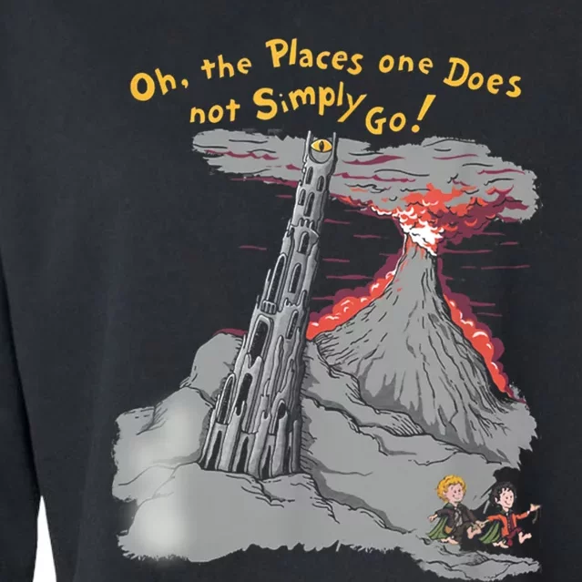 Oh The Places One Does Not Simply Go! Cropped Pullover Crew