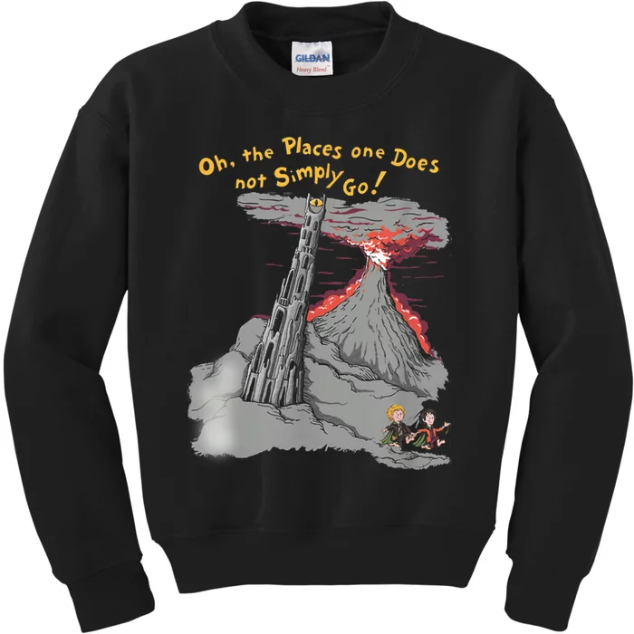 Oh The Places One Does Not Simply Go! Kids Sweatshirt