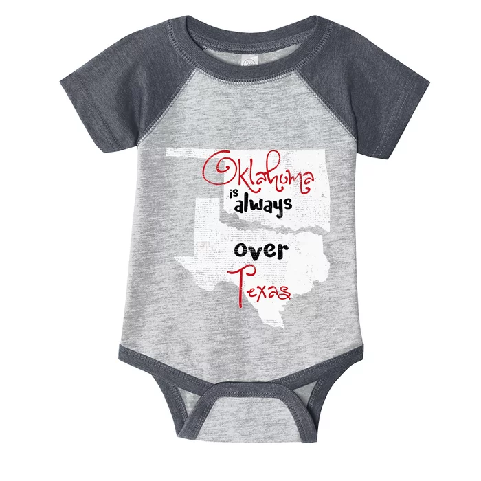 Oklahoma Texas Rivals Okie Distressed Infant Baby Jersey Bodysuit