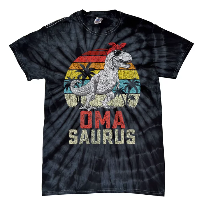 Omasaurus T Rex Dinosaur Oma Saurus MotherS Family Tie-Dye T-Shirt