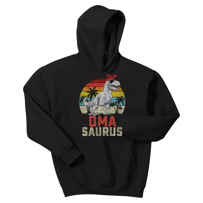 Omasaurus T Rex Dinosaur Oma Saurus MotherS Family Kids Hoodie