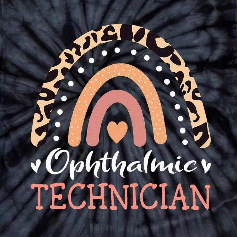 Ophthalmic Technician Rainbow Ophthalmology Appreciation Tie-Dye T-Shirt