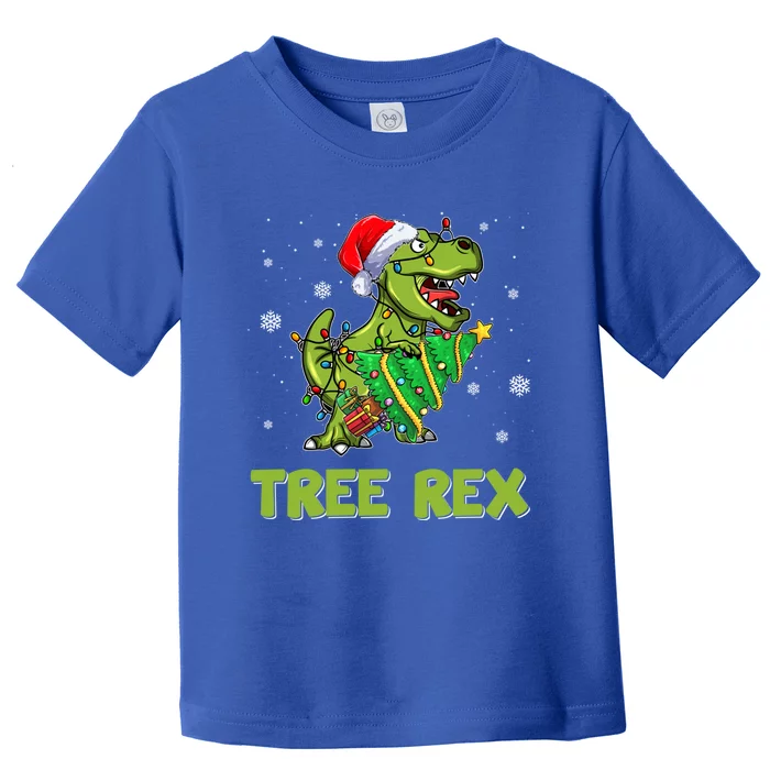 Ojzm Tree Rex Dinosaur Christmas Pajama Merry Xmas Gift Toddler T-Shirt