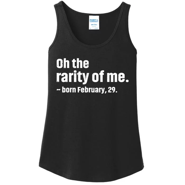 Oh The Rarity Of Me Feb 29th Leap Year Birthday Vintage Ladies Essential Tank