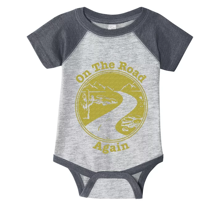 On The Road Again Vacation Camping Road Trip Infant Baby Jersey Bodysuit