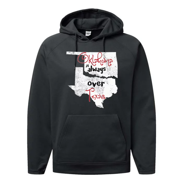 Oklahoma Texas Rivals Okie Distressed Performance Fleece Hoodie