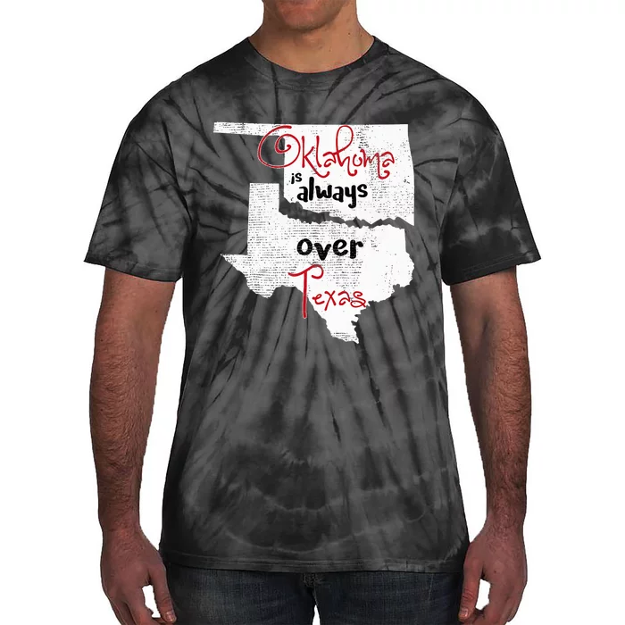 Oklahoma Texas Rivals Okie Distressed Tie-Dye T-Shirt