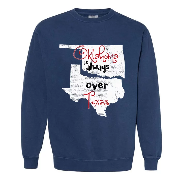 Oklahoma Texas Rivals Okie Distressed Garment-Dyed Sweatshirt