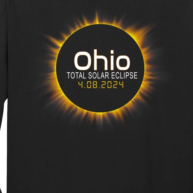 Ohio Total Solar Eclipse April 8 2024 Long Sleeve Shirt