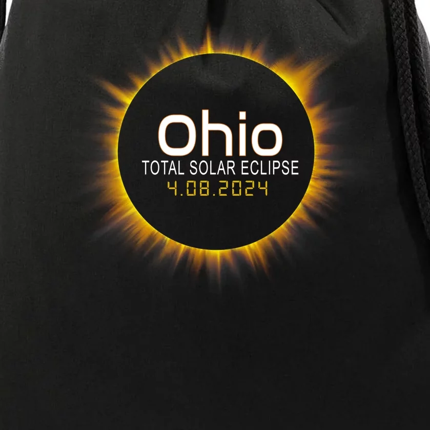 Ohio Total Solar Eclipse April 8 2024 Drawstring Bag