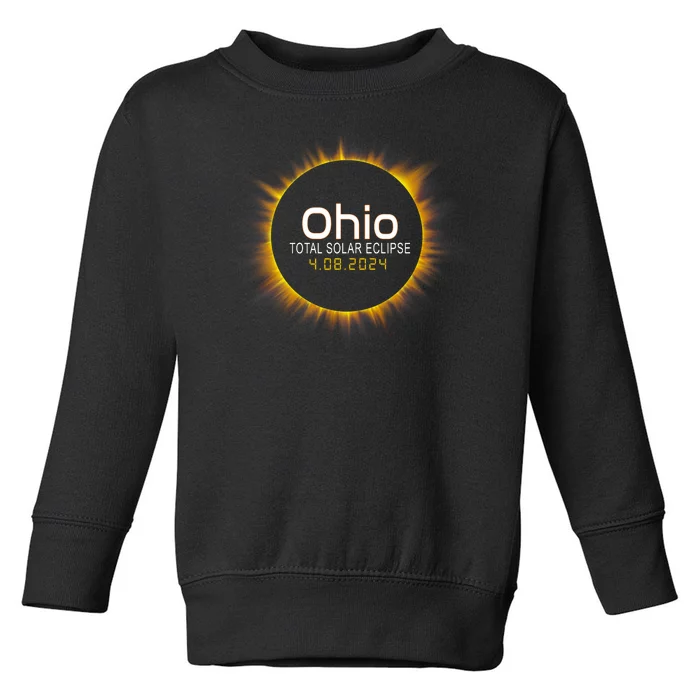 Ohio Total Solar Eclipse April 8 2024 Toddler Sweatshirt