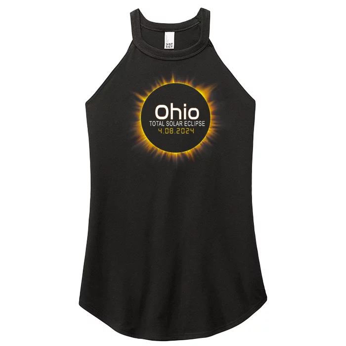 Ohio Total Solar Eclipse April 8 2024 Women’s Perfect Tri Rocker Tank