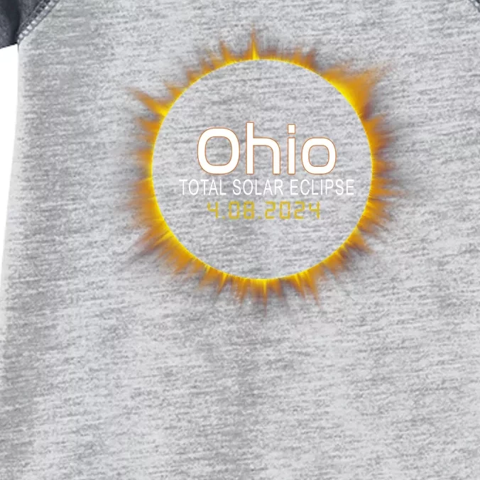 Ohio Total Solar Eclipse April 8 2024 Infant Baby Jersey Bodysuit