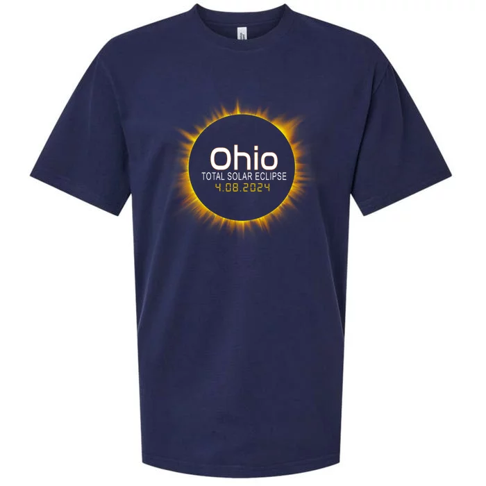 Ohio Total Solar Eclipse April 8 2024 Sueded Cloud Jersey T-Shirt