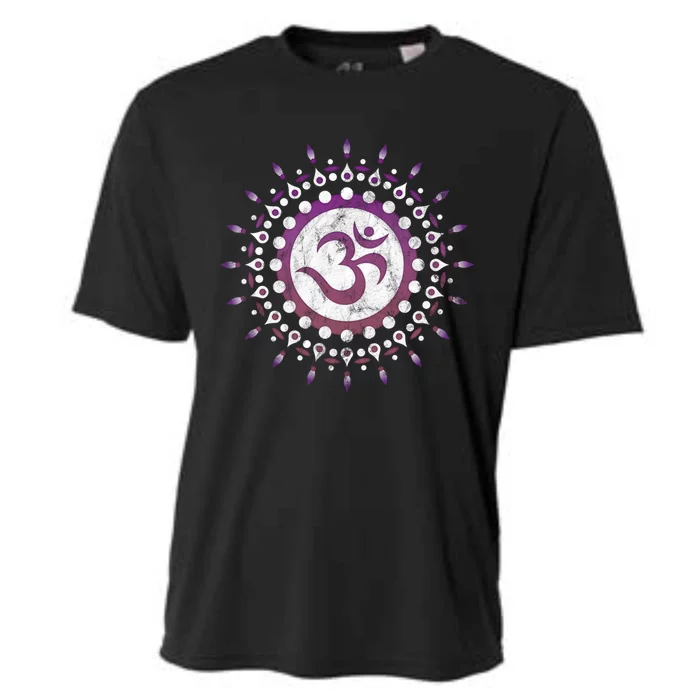 Om Tra Sun Symbol Dala Flower Yoga Namaste Love Funny Gift Cooling Performance Crew T-Shirt