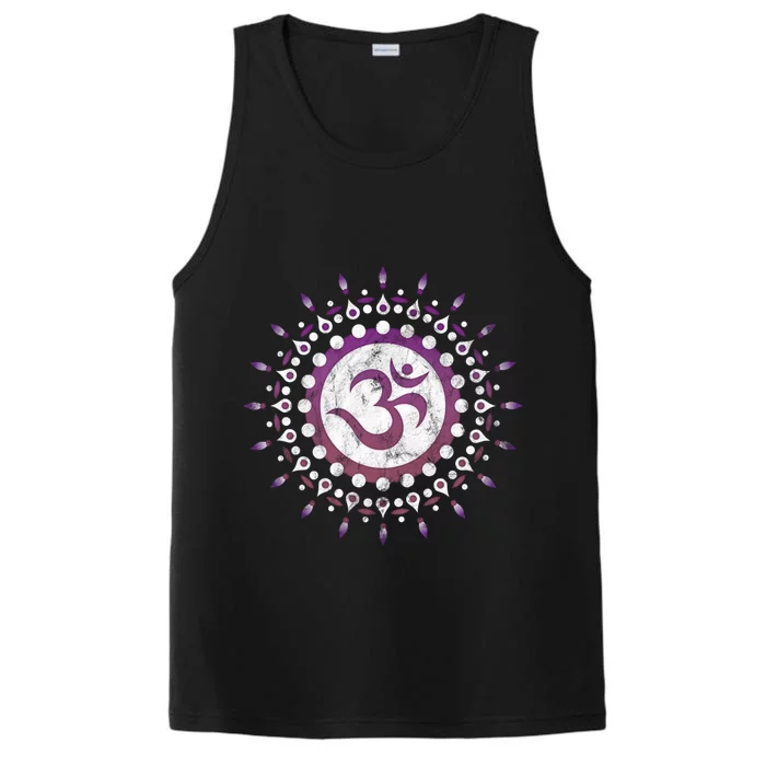 Om Tra Sun Symbol Dala Flower Yoga Namaste Love Funny Gift Performance Tank