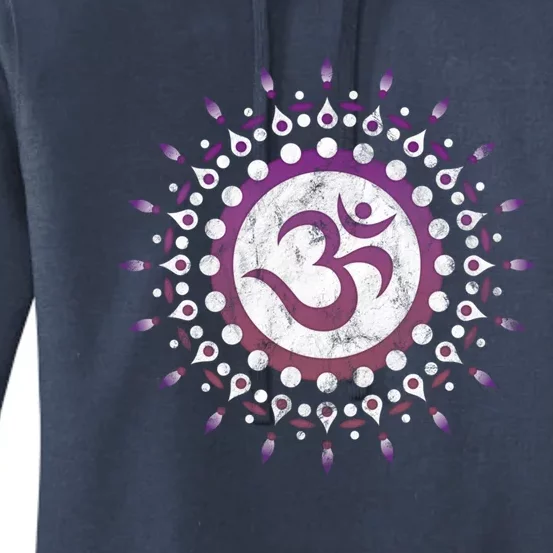 Om Tra Sun Symbol Dala Flower Yoga Namaste Love Funny Gift Women's Pullover Hoodie