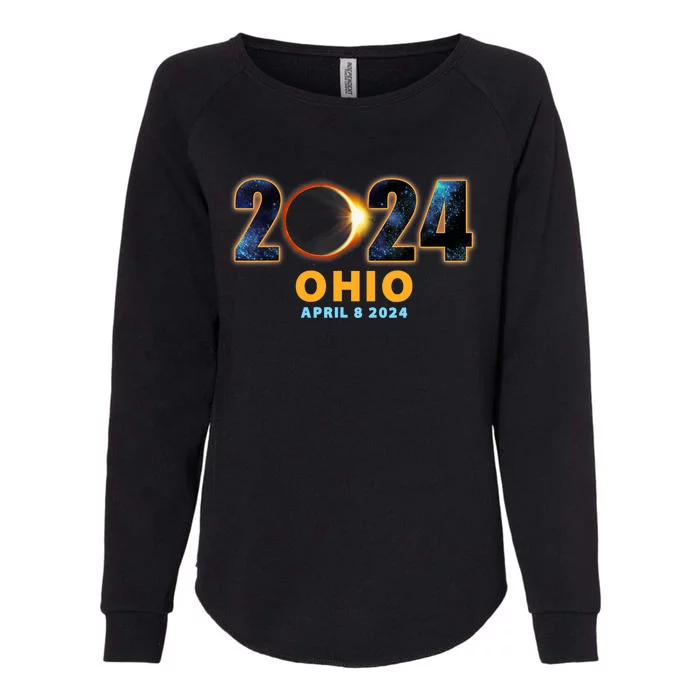 Ohio Total Solar Eclipse 2024 Womens California Wash Sweatshirt