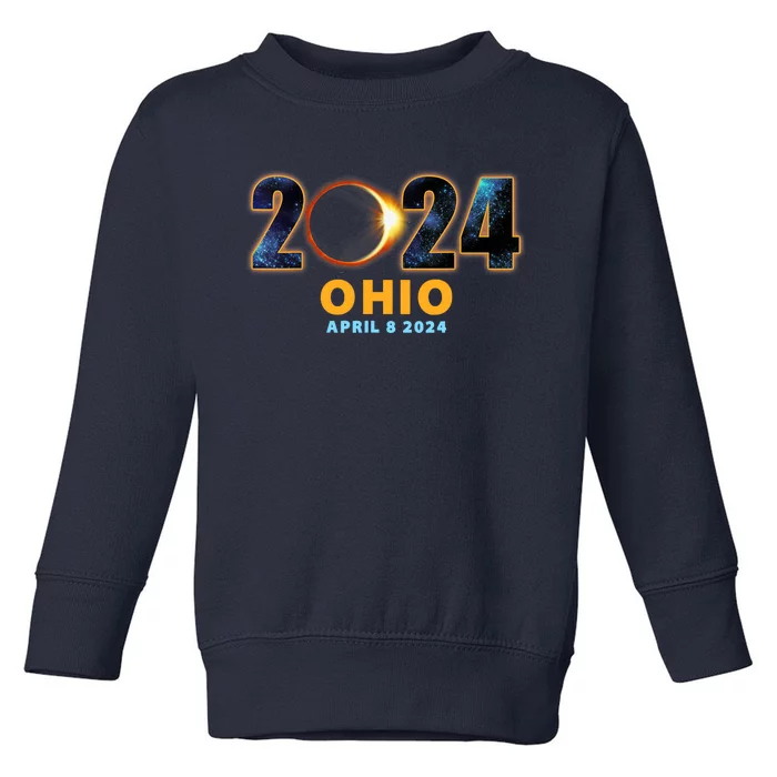 Ohio Total Solar Eclipse 2024 Toddler Sweatshirt