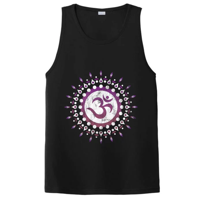 Om Tra Sun Symbol Dala Flower Yoga Namaste Love Gift Performance Tank