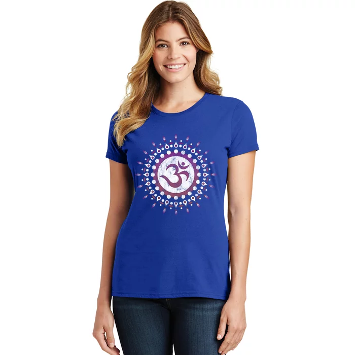 Om Tra Sun Symbol Dala Flower Yoga Namaste Love Gift Women's T-Shirt