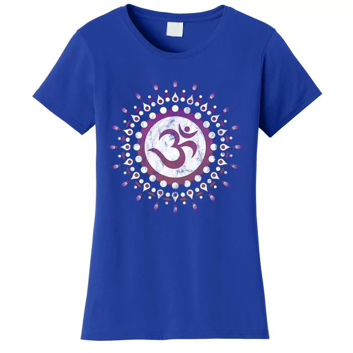 Om Tra Sun Symbol Dala Flower Yoga Namaste Love Gift Women's T-Shirt