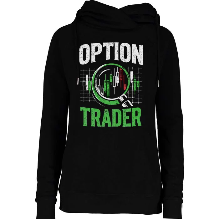 Option Trader Stock Exchange Traders Stocks Trading Womens Funnel Neck Pullover Hood