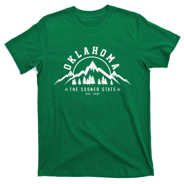 Oklahoma The Sooner State Est 1907 Vintage Mountains Gift T-Shirt