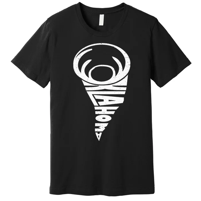 Oklahoma Tornado Storm Chaser Meteorologist Word Art Premium T-Shirt