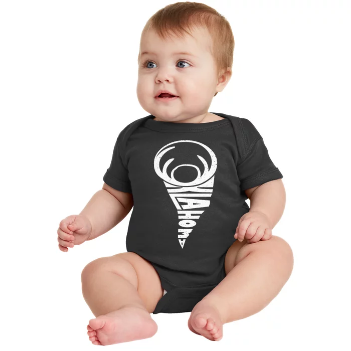 Oklahoma Tornado Storm Chaser Meteorologist Word Art Baby Bodysuit