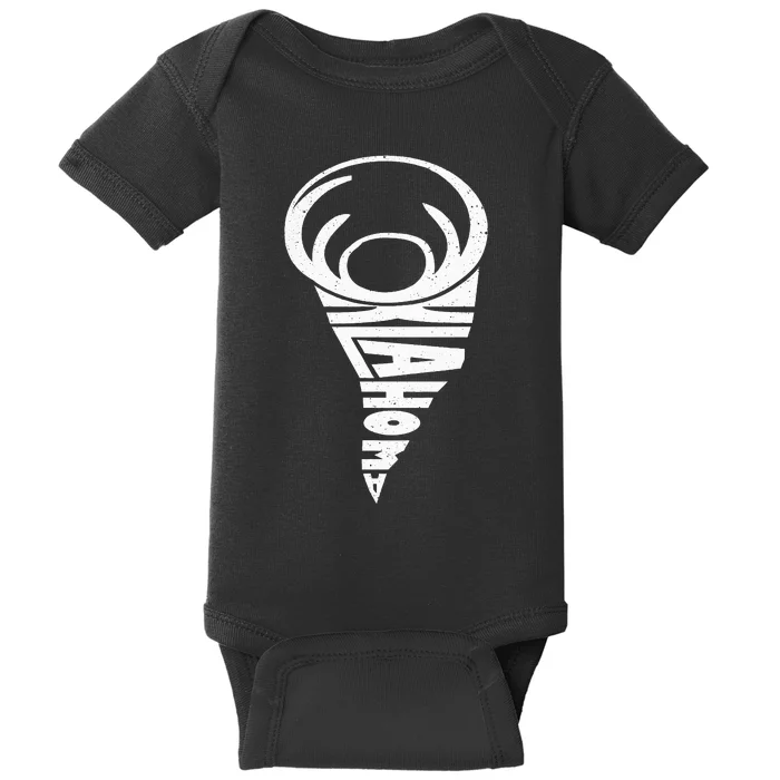 Oklahoma Tornado Storm Chaser Meteorologist Word Art Baby Bodysuit