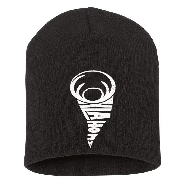 Oklahoma Tornado Storm Chaser Meteorologist Word Art Short Acrylic Beanie