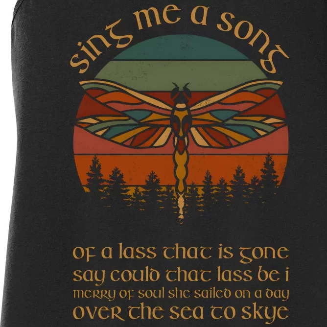 Outlander Theme Sing Me A Song Dragonfly Women's Racerback Tank