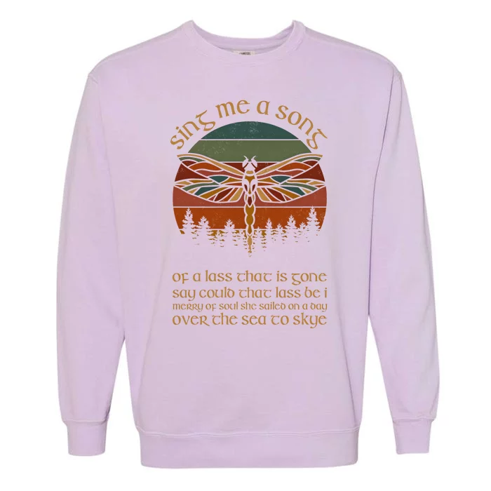 Outlander Theme Sing Me A Song Dragonfly Garment-Dyed Sweatshirt