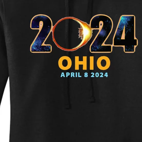 Ohio Total Solar Eclipse 2024 Women's Pullover Hoodie