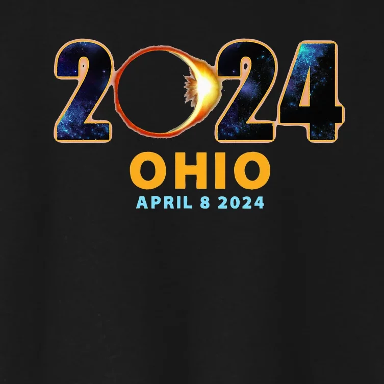 Ohio Total Solar Eclipse 2024 Women's Crop Top Tee