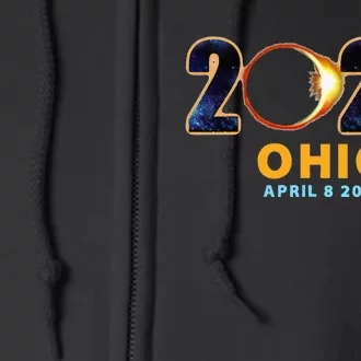 Ohio Total Solar Eclipse 2024 Full Zip Hoodie