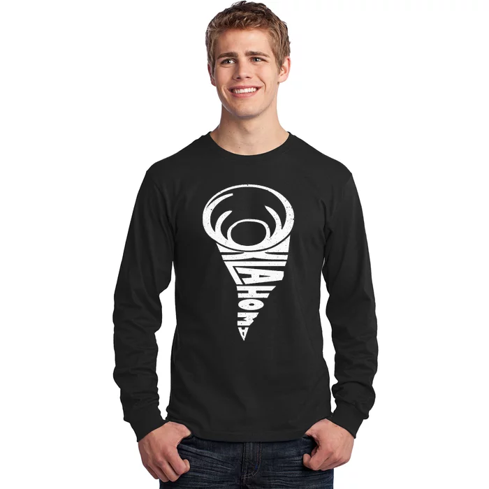 Oklahoma Tornado Storm Chaser Meteorologist Word Art Long Sleeve Shirt