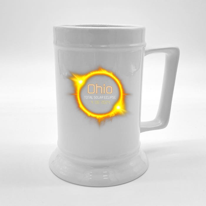 Ohio Total Solar Eclipse Spring America April 04.08.24 Usa Front & Back Beer Stein